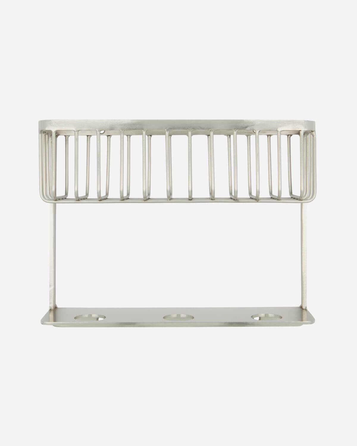 Veggbaðhilla silver fyrir 3 sápuflöskur frá House Doctor L 25.5cm